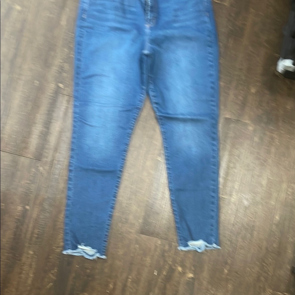 Blue Distressed Skinny Jeans